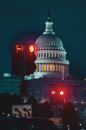 capitol dome at night
