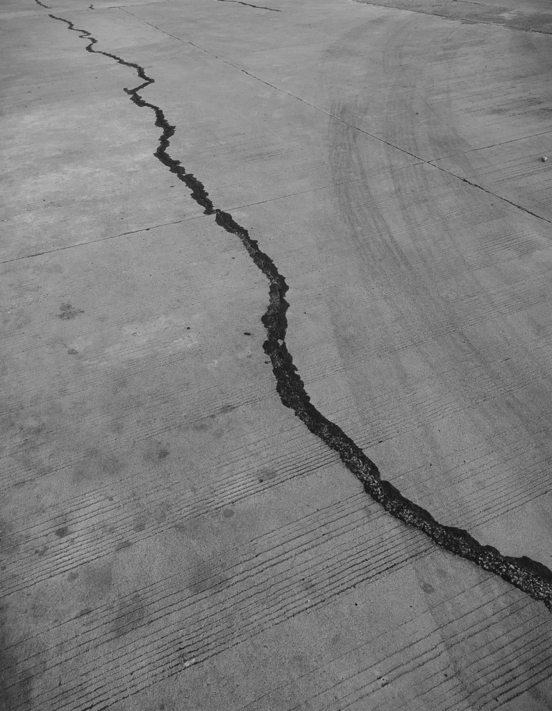 crack in sidewalk