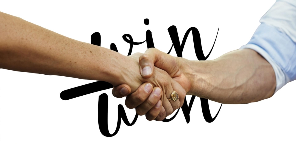 shaking hands, win win