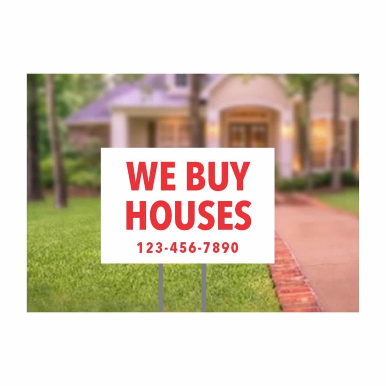 we buy houses sign
